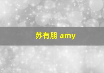 苏有朋 amy